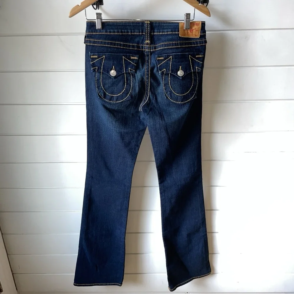 True Religion MADE IN USA Becky Big‎ T Dark Wash Blue Jeans Excellent Size: 29